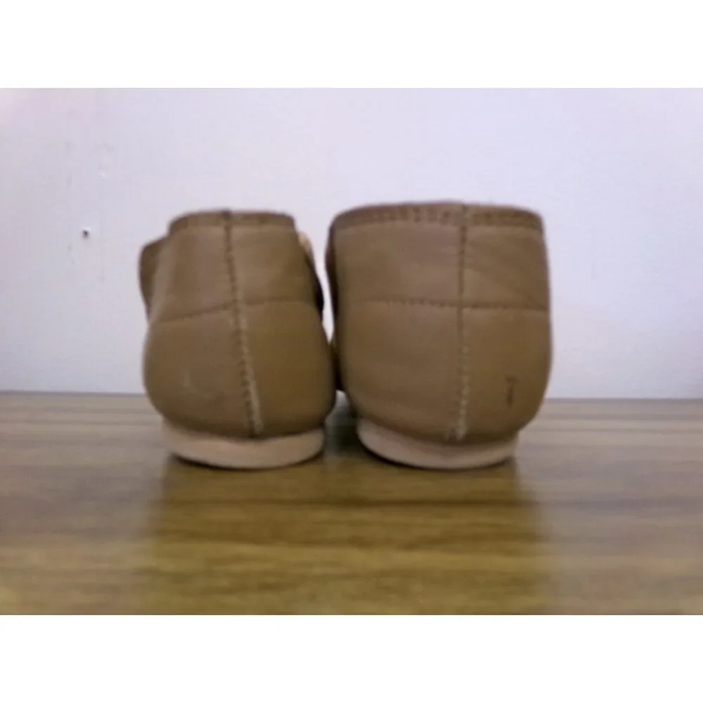 Pre-Owned Dance Jazz Shoes Dance Class Girls 1M Kids Slip On Leather Split Sole